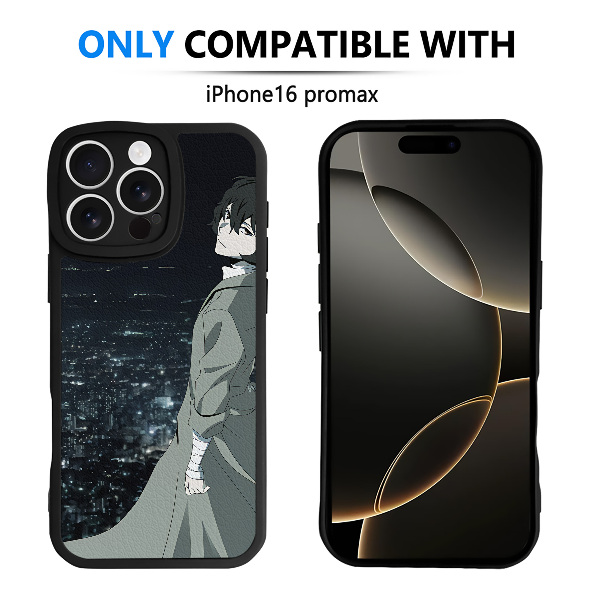 （画像用） 文豪ストレイドッグス Bungo Stray Dogs 【iPhone 16シリーズ対応】シリコンスマホケース（レザー調） 材質：シリコン